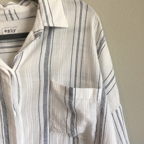 Esby Apparel Stripe Shirtdress Size M - Picture 2 of 7